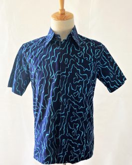 Liku Men’s Batik Shirt – Blue