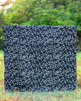 Fraktal batik fabric – black