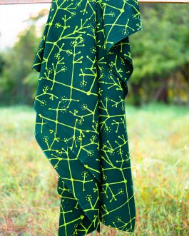 Fraktal batik fabric – green