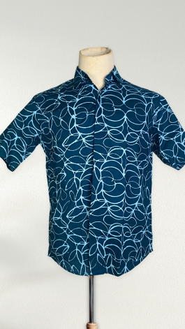 Men’s shirt – Daun in Teal and Frost Green