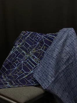 Bayang lines in turquoise, green and navy blue 2.5m