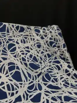 Pusing in blue and white (2m) cotton fabric