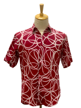 Men’s shirt – Pusing Red on White