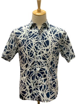 Men’s shirt – Pusing Navy Blue and White