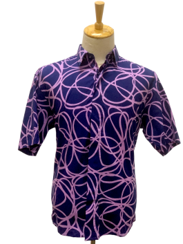 Men’s shirt – Pusing Lilac on Dark Purple