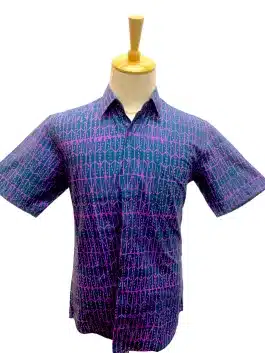 Men’s shirt – Pod Purple on Blue