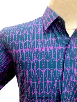 Men’s shirt – Pod Purple on Blue