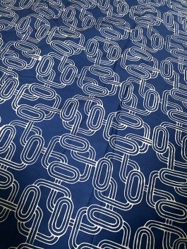 Laur Cotton Fabric in Estate Blue