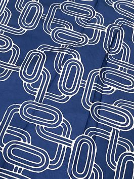 Laur Cotton Fabric in Estate Blue