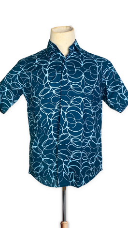 Men’s shirt – Daun in Teal and Frost Green