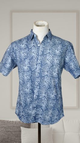 Men’s shirt – Rosa in Grisaille Blue