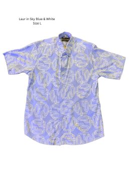 Men’s shirt – Laur In Sky Blue & White