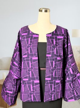 Ladies’ Jacket – Paku in Purple & Black